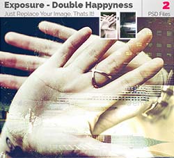 图片艺术效果模板(双重曝光)：Double Exposure - Double Happiness